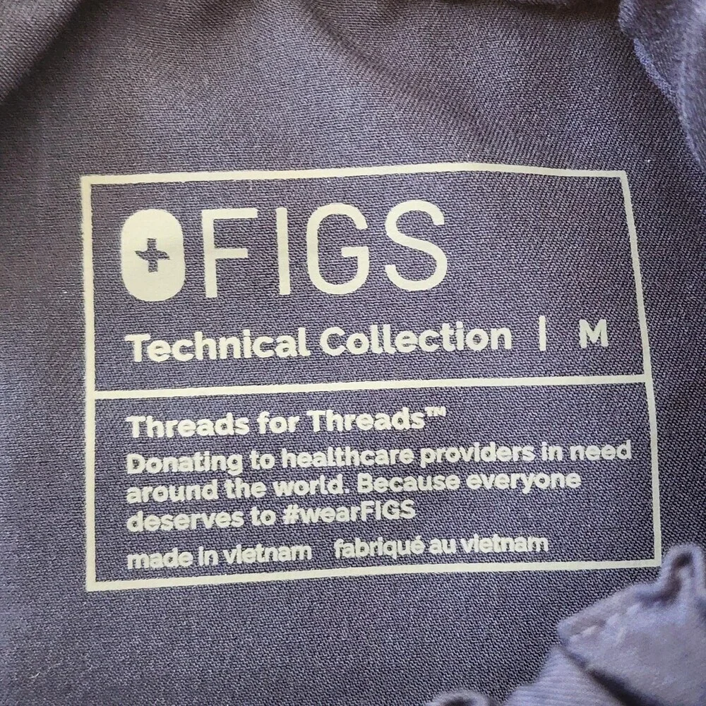 FIGS Pisco Basic Pants Mens Medium Navy Technical Collection Scrubs Workwear